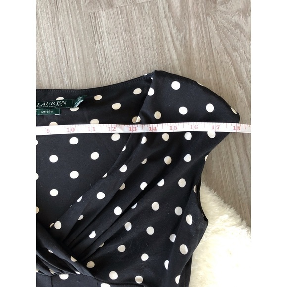 Lauren Ralph Lauren Black & White Polkadot Dress Size 2P - Picture 11 of 14